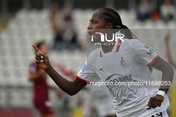 Evelyn Ijeh of A.C. Milan Femminile celebrates after scoring the goal of 0-1 during the 7th day of the Serie A Femminile eBay Championship b...