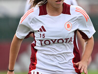 Giulia Dragoni of A.S. Roma Femminile participates in the 7th day of the Serie A Femminile eBay Championship between A.S. Roma and A.C. Mila...