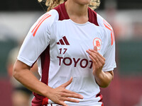 Alayah Pilgrim of A.S. Roma Femminile is in action during the 7th day of the Serie A Femminile eBay Championship between A.S. Roma and A.C....