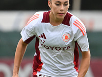 Alayah Pilgrim of A.S. Roma Femminile is in action during the 7th day of the Serie A Femminile eBay Championship between A.S. Roma and A.C....