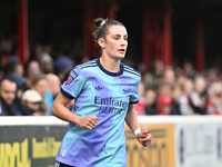 Emily Fox (2 Arsenal) looks on during the Barclays FA Women's Super League match between West Ham United and Arsenal at the Chigwell Constru...