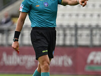 A referee officiates during the 7th day of the Serie A Femminile eBay Championship between A.S. Roma and A.C. Milan Femminile at the Tre Fon...