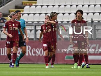 Manuela Giugliano of A.S. Roma Femminile celebrates after scoring the goal to make it 1-1 during the 7th day of the Serie A Femminile eBay C...