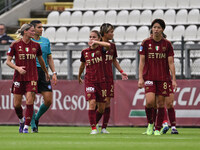 Manuela Giugliano of A.S. Roma Femminile celebrates after scoring the goal to make it 1-1 during the 7th day of the Serie A Femminile eBay C...