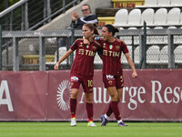 Manuela Giugliano of A.S. Roma Femminile celebrates after scoring the goal to make it 1-1 during the 7th day of the Serie A Femminile eBay C...