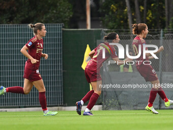 Manuela Giugliano of A.S. Roma Femminile celebrates after scoring the goal to make it 1-1 during the 7th day of the Serie A Femminile eBay C...