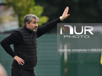 Alessandro Spugna coaches A.S. Roma Femminile during the 7th day of the Serie A Femminile eBay Championship between A.S. Roma and A.C. Milan...