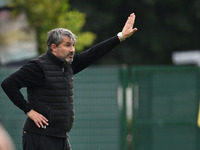 Alessandro Spugna coaches A.S. Roma Femminile during the 7th day of the Serie A Femminile eBay Championship between A.S. Roma and A.C. Milan...