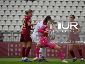 Camelia Ceasar of A.S. Roma Femminile and Nadia Nadim of A.C. Milan Femminile participate in the 7th day of the Serie A Femminile eBay Champ...