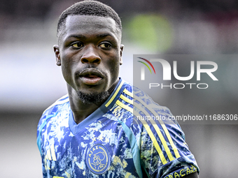 AFC Ajax Amsterdam forward Brian Brobbey plays during the match between Heracles Almelo and Ajax at the Asito Stadium for the Dutch Eredivis...