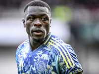 AFC Ajax Amsterdam forward Brian Brobbey plays during the match between Heracles Almelo and Ajax at the Asito Stadium for the Dutch Eredivis...