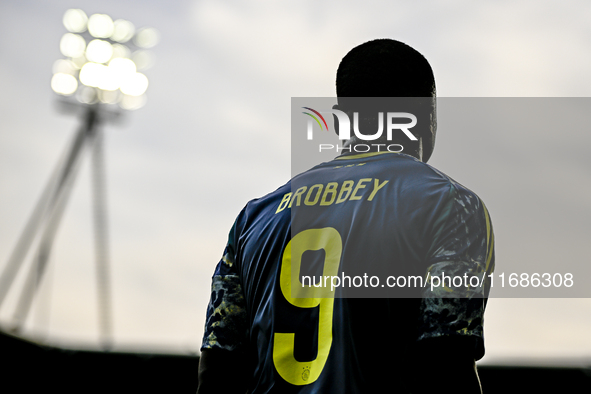 AFC Ajax Amsterdam forward Brian Brobbey plays during the match between Heracles Almelo and Ajax at the Asito Stadium for the Dutch Eredivis...