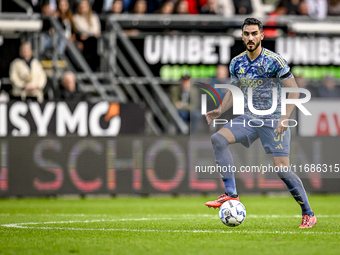 AFC Ajax Amsterdam defender Josip Sutalo plays during the match between Heracles Almelo and Ajax at the Asito Stadium for the Dutch Eredivis...