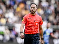 Referee Edwin van de Graaf officiates during the match between Heracles Almelo and Ajax at the Asito Stadium for the Dutch Eredivisie season...