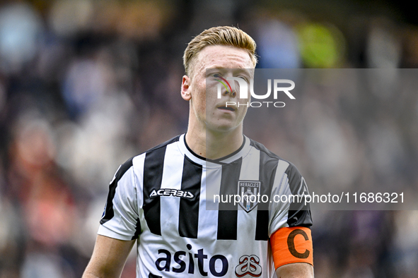 Heracles Almelo midfielder Brian de Keersmaecker plays during the match between Heracles Almelo and Ajax at the Asito Stadium for the Dutch...