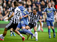 AFC Ajax Amsterdam forward Wout Weghorst and Heracles Almelo midfielder Thomas Bruns give away a penalty during the match between Heracles A...