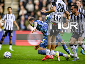 AFC Ajax Amsterdam forward Wout Weghorst and Heracles Almelo midfielder Thomas Bruns give away a penalty during the match between Heracles A...