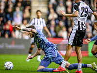 AFC Ajax Amsterdam forward Wout Weghorst and Heracles Almelo midfielder Thomas Bruns give away a penalty during the match between Heracles A...