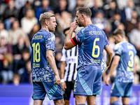 AFC Ajax Amsterdam midfielder Jordan Henderson and AFC Ajax Amsterdam midfielder Davy Klaassen discuss who takes the penalty during the matc...