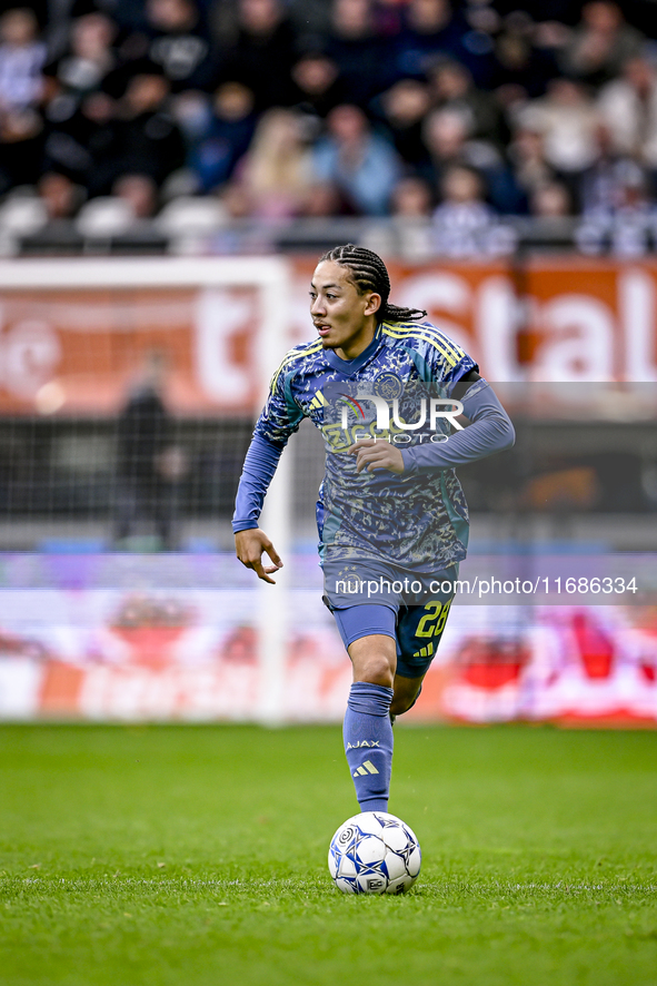 AFC Ajax Amsterdam midfielder Kian Fitz-Jim plays during the match between Heracles Almelo and Ajax at the Asito Stadium for the Dutch Eredi...