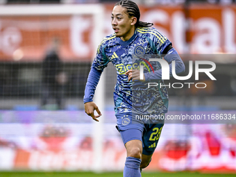 AFC Ajax Amsterdam midfielder Kian Fitz-Jim plays during the match between Heracles Almelo and Ajax at the Asito Stadium for the Dutch Eredi...