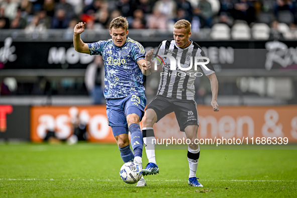 AFC Ajax Amsterdam forward Christian Rasmussen plays during the match between Heracles Almelo and Ajax at the Asito Stadium for the Dutch Er...