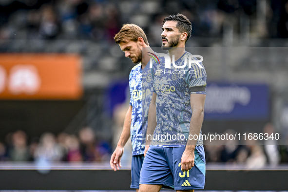 AFC Ajax Amsterdam defender Josip Sutalo plays during the match between Heracles Almelo and Ajax at the Asito Stadium for the Dutch Eredivis...