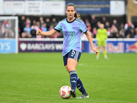 Laia Codina (5 Arsenal) controls the ball during the Barclays FA Women's Super League match between West Ham United and Arsenal at the Chigw...