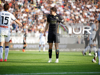 Gaetano Oristanio of Venezia expresses disappointment during the Italian Serie A soccer championship match between Venezia FC and Atalanta B...