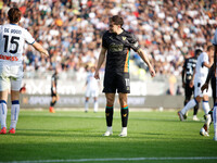 Gaetano Oristanio of Venezia expresses disappointment during the Italian Serie A soccer championship match between Venezia FC and Atalanta B...