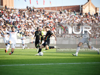 Gaetano Oristanio of Venezia plays during the Italian Serie A soccer match between Venezia FC and Atalanta BC at Pierluigi Penzo Stadium in...