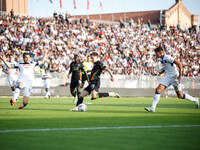 Gaetano Oristanio of Venezia plays during the Italian Serie A soccer match between Venezia FC and Atalanta BC at Pierluigi Penzo Stadium in...