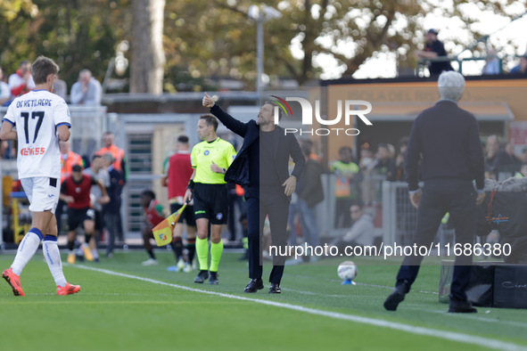 Venezia's head coach Eusebio Di Francesco is present during the Italian Serie A soccer championship match between Venezia FC and Atalanta BC...