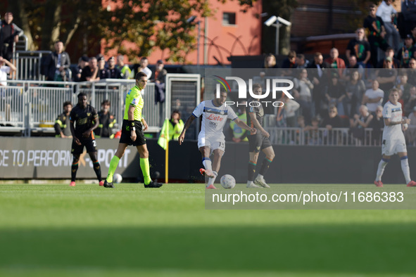 Atalanta's Ederson Jose dos Santos Lourenco da Silva participates in the Italian Serie A soccer championship football match between Venezia...