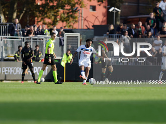 Atalanta's Ederson Jose dos Santos Lourenco da Silva participates in the Italian Serie A soccer championship football match between Venezia...