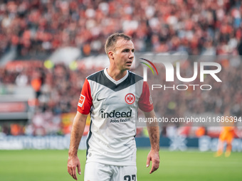 Mario Goetze of Eintracht Frankfurt appears during the Bundesliga match between Bayer 04 Leverkusen and Eintracht Frankfurt at BayArena in L...