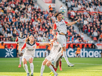 Robin Koch of Eintracht Frankfurt is in action during the Bundesliga match between Bayer 04 Leverkusen and Eintracht Frankfurt at BayArena i...