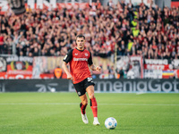 Granit Xhaka of Bayer 04 Leverkusen is in action during the Bundesliga match between Bayer 04 Leverkusen and Eintracht Frankfurt at BayArena...