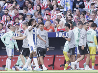 Yvan Neyou of Leganes celebrates a goal during the La Liga 2024/25 match between Atletico de Madrid and Leganes at Riyadh Air Metropolitano...