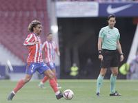 Antoine Griezmann of Atletico de Madrid is in action during the La Liga 2024/25 match between Atletico de Madrid and Leganes at Riyadh Air M...