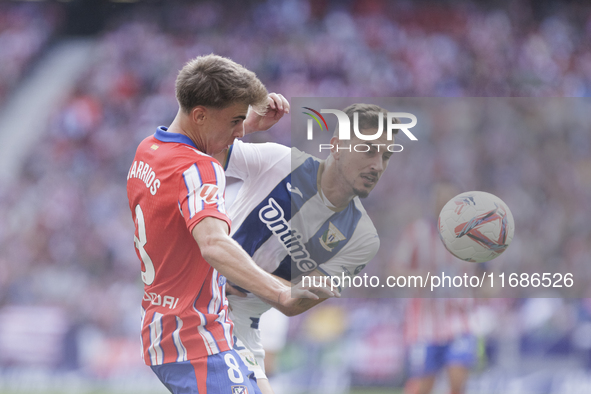 During the La Liga 2024/25 match between Atletico de Madrid and Leganes at Riyadh Air Metropolitano Stadium in Madrid, Spain, on October 20,...