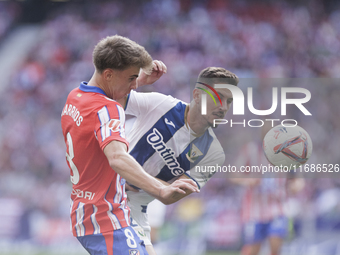 During the La Liga 2024/25 match between Atletico de Madrid and Leganes at Riyadh Air Metropolitano Stadium in Madrid, Spain, on October 20,...