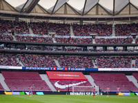 A view of the empty stands of Atletico de Madrid fans due to the suspension following the violent incidents in the derby against Real Madrid...