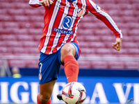 Antoine Griezmann of Atletico de Madrid is in action with the ball during the La Liga EA Sports 2024/25 football match between Atletico de M...