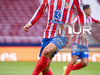 Antoine Griezmann of Atletico de Madrid is in action with the ball during the La Liga EA Sports 2024/25 football match between Atletico de M...