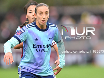 Rosa Kafaji (16 Arsenal) looks on during the Barclays FA Women's Super League match between West Ham United and Arsenal at the Chigwell Cons...