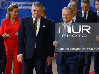 Slovakia's Prime Minister Robert Fico and Poland's Prime Minister Donald Tusk discuss economy and competitiveness issues, a Ukraine victory...