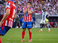 Julian Alvarez of Atletico de Madrid appears disappointed after missing a goal during the La Liga EA Sports 2024/25 football match between A...