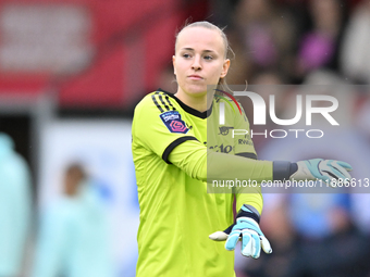 Goalkeeper Daphne Van Domselaar (14 Arsenal) participates in the Barclays FA Women's Super League match between West Ham United and Arsenal...