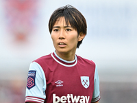 Riko Ueki (9 West Ham) looks on during the Barclays FA Women's Super League match between West Ham United and Arsenal at the Chigwell Constr...